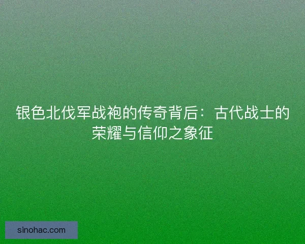 银色北伐军战袍的传奇背后：古代战士的荣耀与信仰之象征