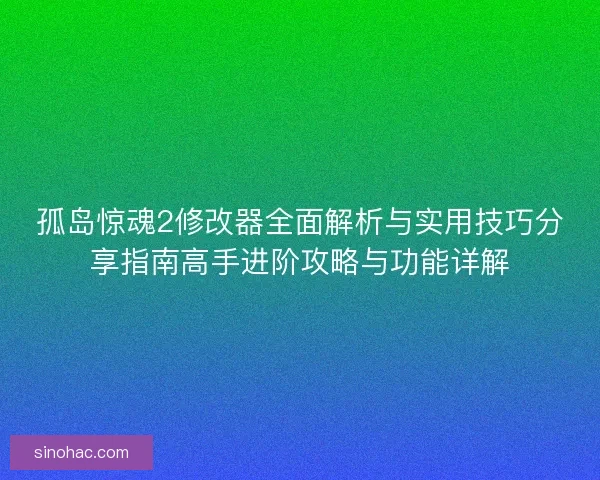 孤岛惊魂2修改器全面解析与实用技巧分享指南高手进阶攻略与功能详解
